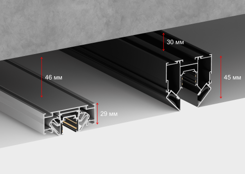 Профиль-адаптер для монтажа в натяжной потолок магнитного шинопровода SPACE EASY Crystal Lux CLT 0.224 05 2000 AL фото 2